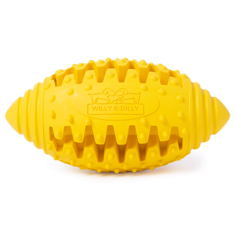 Rugby Ball Dog Toy - Medium - Yellow