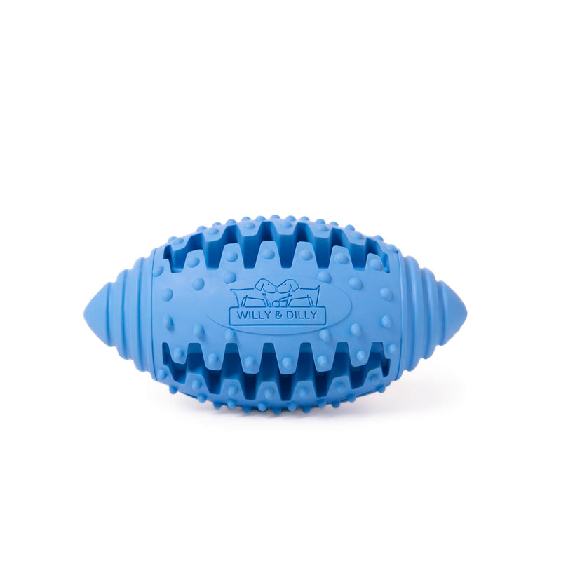 Rugby Ball Dog Toy - Small - Blue