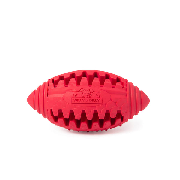 Rugby Ball Dog Toy - Small - Red